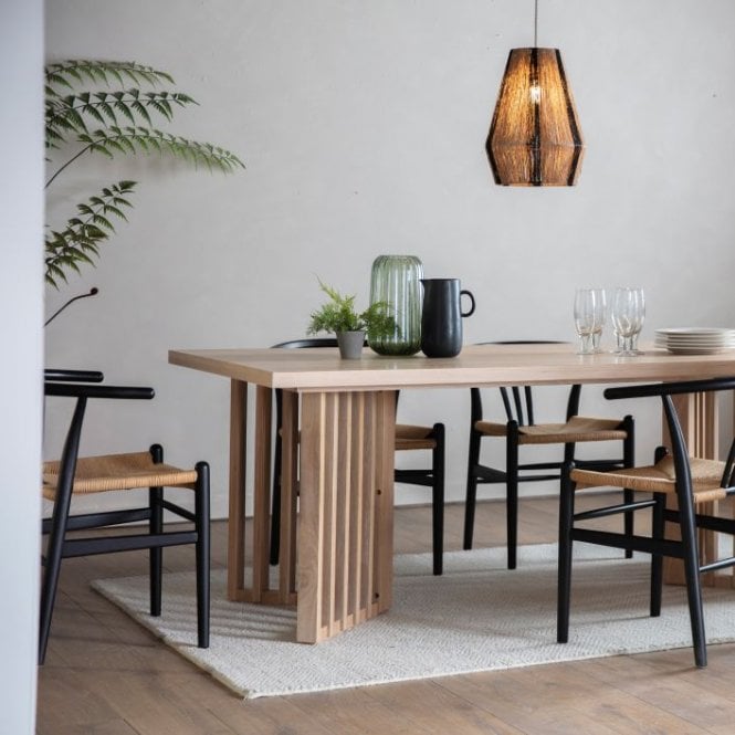 Slatted Wooden Dining Table