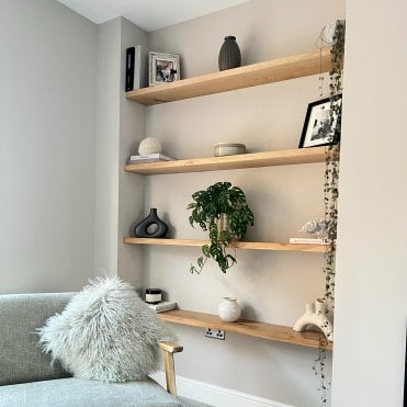 Solid Oak Alcove Shelf