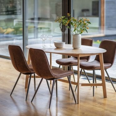Solid Wood Oval Dining Table