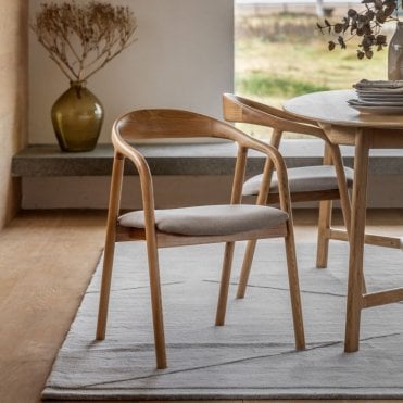Solid Wood Upholstered Dining Chair - 2pk