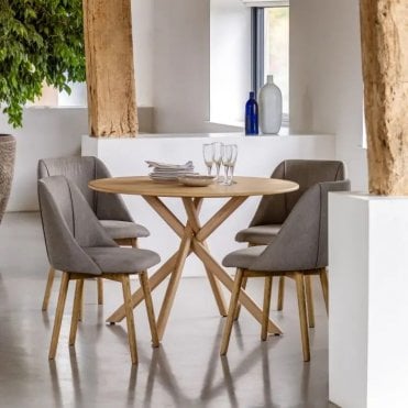 Spider Base Round Dining Table