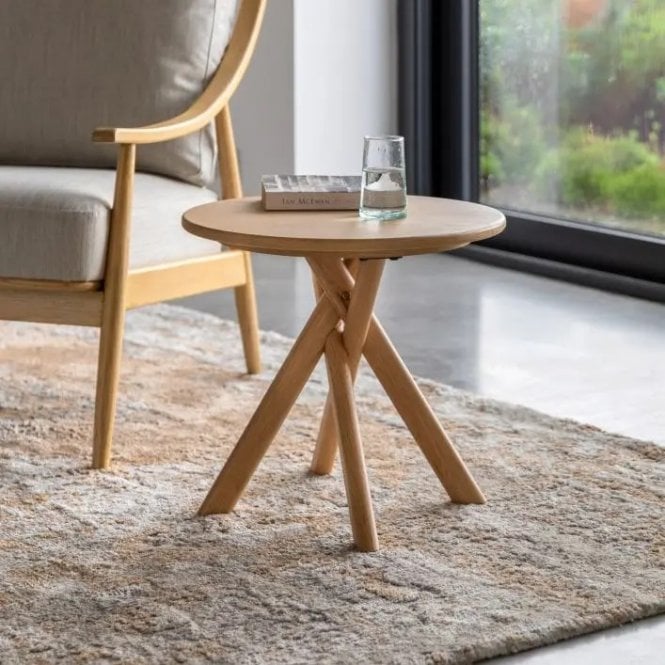 Spider Base Round Side Table