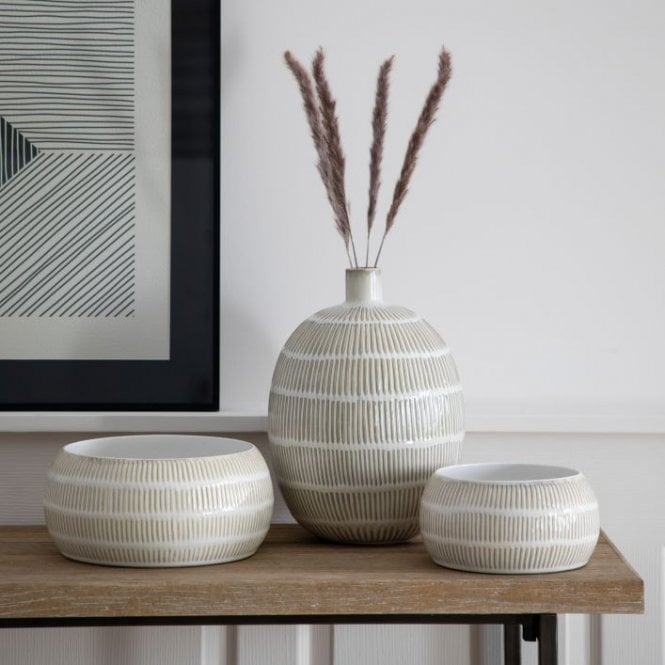 Triba Natural/White Large Bowl