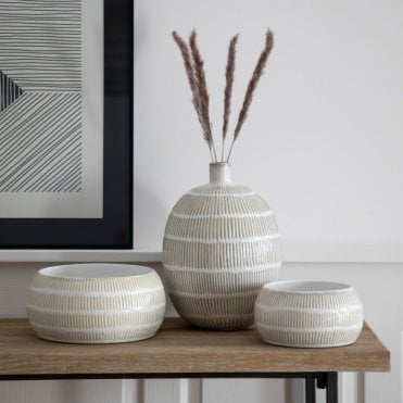 Triba Natural/White Large Bowl