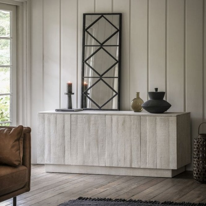 Whitewashed Wooden Sideboard